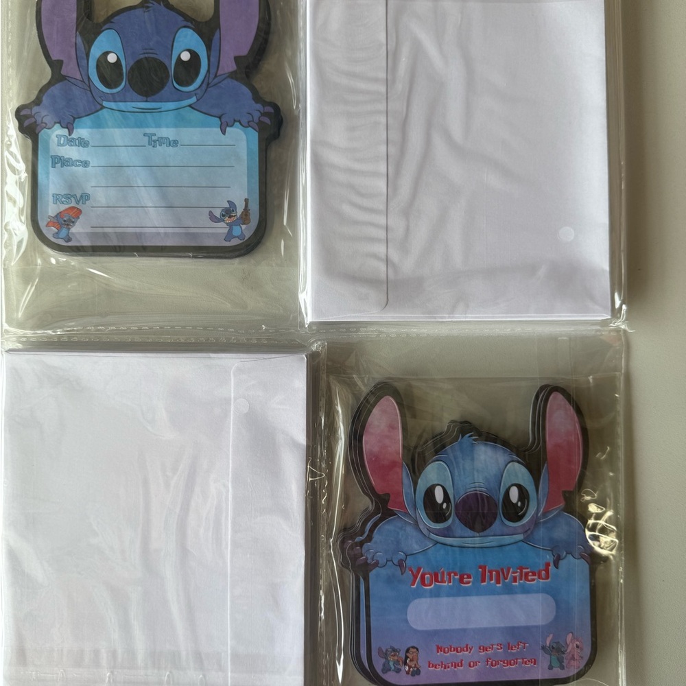 Stitch Birthday Invitation Cards